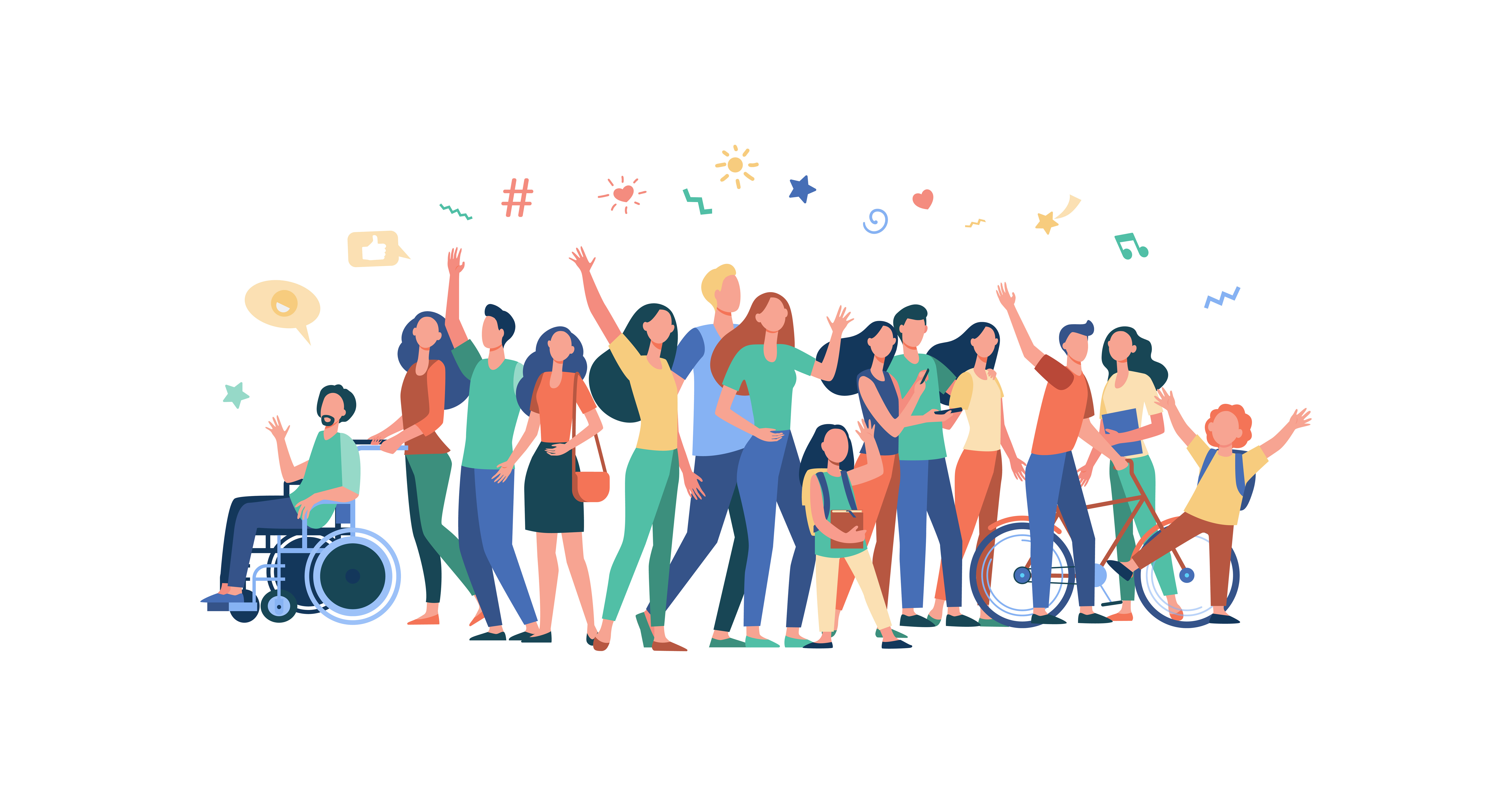 Animated image of people in a community. Image by pch.vector on Freepik